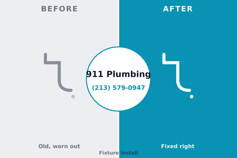 Before and after: plumbing repair Juno Beach, FL